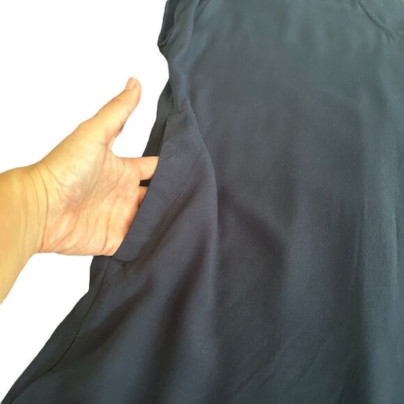 Madewell | Navy Shirt Dress with Pockets, Size XS - Picture 6 of 8